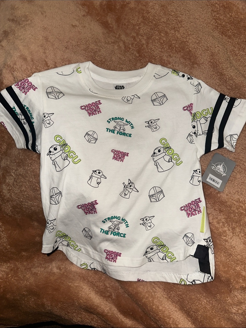 Star Wars White Grogu All-Over Print Kids Tee